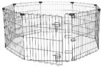 amazon basics Foldable Metal Pet Dog Exercise Fence Pen With Gate - 60 x 60 x 24 Inches, Extra Small