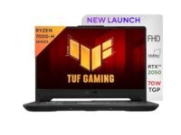 ASUS TUF Gaming A15, 15.6" (39.62cm) FHD 16:9 144Hz, AMD Ryzen 7 7435HS, Gaming Laptop (16 DDR5/512GB SSD/NVIDIA GeForce RTX 2050/Windows 11 Home/Graphite Black/2.30 Kg), FA506NFR-HN045W