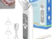 AVEDIA Electric Baby Nasal Aspirator - Newborn Nose Cleaner, Snot Sucker & Booger Picker with 3 Levels Suction, Saline-Friendly, Suction Remover, Featuring Music & Light - Suitable for Infant Care