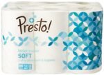 Amazon Brand - Presto! 3 Ply Toilet Paper/Tissue Roll - 12 Rolls (300 Pulls Per Roll)
