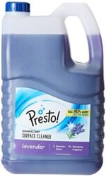Amazon Brand - Presto! Disinfectant Surface & Floor Cleaner Liquid | Lavendar | 5 Litre | 1 Can | Kills 99.9% Germs | Removes Stains | Safe On Hands