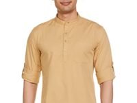 Amazon Brand - Symbol Men's 100% Cotton Regular Fit Casual Shirt (Kurta Placket Style) (Available in Combo Packs)