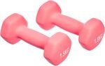 AmazonBasics Neoprene Dumbbell Pair, 2 x 1.5Kg(Pink)