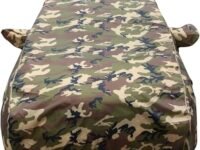 Autofact 100% Waterproof Car Body Cover Compatible with Maruti Celerio (2022 to 2023), with Mirror Pockets, 4 x 4 American Matty, Long Lasting Strong Durable Material, Camouflage Army Look.