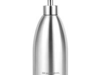 BEAUTURAL Stainless Steel Countertop Soap Dispenser 15.2 Oz, Rust-Proof Liquid Soap Pump Bottle for Kitchen, Bathroom and Countertop Hand Dish Lotion