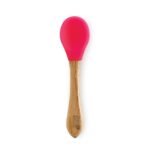 BeeBaby Nurture Bambu Wooden and Silicone Baby Feeding Spoons. 100% BPA Free Silicone Tip Weaning Spoons for Kids & Toddlers. Food Grade, Infant & Environmental Safe 6 Months+ (Nurture - Pink)