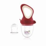 BeeBaby Soft Silicone Nibbler with Extra Mesh for Babies, Baby Fruit & Food Feeder, Anti Choking Fruit Pacifier, Teether for Infant, 100% BPA Free, 3 Months+ (Fresh - Pink)