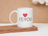 Clay Craft CC MM1 Swiss REZ12 Microwave Safe Coffee Mug for Couples Wife Husband 300ml, Miss You