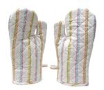 Cotton Candy - Oven Gloves Heat Proof Microwave Oven Gloves for Kitchen Cooking & Baking - Heat Resistant, Thick & Safe, Protection of Hands from Hot Utensils,Oven Mitts (Pack of 2) - Multi (Multi 2)