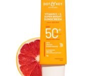DOT & KEY Vitamin C + E Super Bright Sunscreen Spf 50 |Water-Light,UVA/UVB & Blue Light Protection|For Even Toned & Glowing Skin|With Liquid Spf 50+++| No White Cast| For All Skin Types| 50G,Pack Of 1