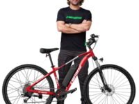 E MOTORAD - RIDE THE ELECTRIC REVOLUTION T-REX AIR Unisex Electric Bicycle 29" Wheel Size 16.5inch Frame 250W BLDC Motor Front Suspension 7 Speed Shimano Gears (Metallic Red, 16.5inch Wheel)