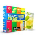 Fast&Up Reload (20 Liters) - (Berry, Aam Panna, Orange, Lime & Lemon)- Low Sugar energy drink for Instant Hydration - Effervescent Tablets with all 5 Essential Electrolytes + Added Vitamins.