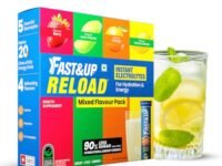 Fast&Up Reload (20 Liters) - (Berry, Aam Panna, Orange, Lime & Lemon)- Low Sugar energy drink for Instant Hydration - Effervescent Tablets with all 5 Essential Electrolytes + Added Vitamins.