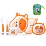 FunBlast Feeding Tableware Set for Kids - 5 Pcs Cartoon Theme Bamboo Fiber Baby Feeding Set Tableware/Baby Crockery Dining Set/Feeding Set for New Born and Toddlers