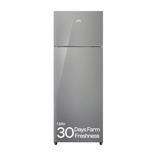 Godrej 223 L 2 Star Nano Shield Technology, Inverter Frost Free Double Door Refrigerator(RF EON 244B RI ST GL, Steel Glow)