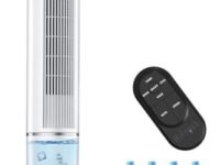 HIFRESH Air Cooler for Home, Mute Operation, 107CM Tower Cooler w/Remote & LED Display, 4 Mode & 3 Speed, 12H Timer, 26 Feet Air Delivery, 4L Water Tank, 4 Ice Packs, 70° Swing Control, 80W Low Power