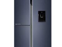 Haier 592 L, Wi-Fi enabled Water Dispenser Frost Free, 3-Door Side by Side Refrigerator with 83% Convertible Fridge Space & Expert Inverter Technology (HRT-683WGKU1, Graphite Black, 2025 Model)