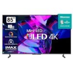 Hisense 215 cm (85 inches) 4K Ultra HD Smart Mini LED QLED TV 85U7K (Black)