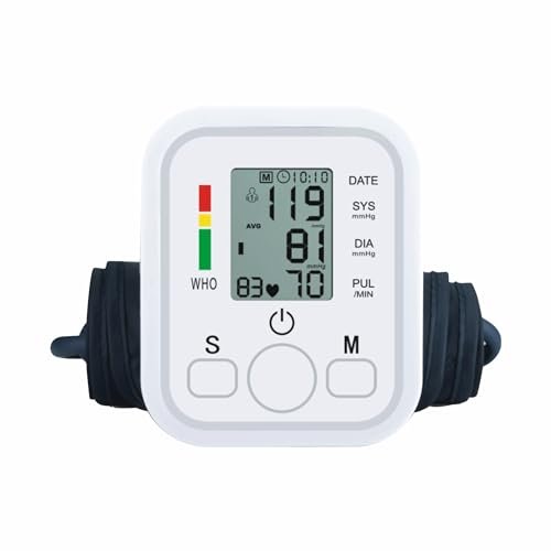 NISCOMED PW-222 Fully Automatic Digital Blood Pressure Monitoring Device | BP Apparatus for Home | Portable Digital BP Check Machine for Most Accurate Measurement - Arm Circumference (22-32Cm) - White