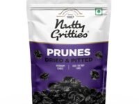 Nutty Gritties California Pitted Prunes - Dried Fruit Plums | Resealable Pouch (Pack of 2-200GMS Each) - 400GMS