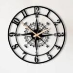PRAMUKH FASHION Wall Clock Stylish Metal Analog Wall Clock for Living Room, Bedroom, Office, Kitchen, Home and Hall | Antique Fancy Big Size Modern Wall Watch (Style-6, Size-50 CM)