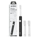 Perfora Rechargeable Electric Toothbrush & 3 Brush Head Combo | 30,000 Vibrations | 3 Modes | 1 Year Warranty | For Men, Women & Kids | Tuxedo Black