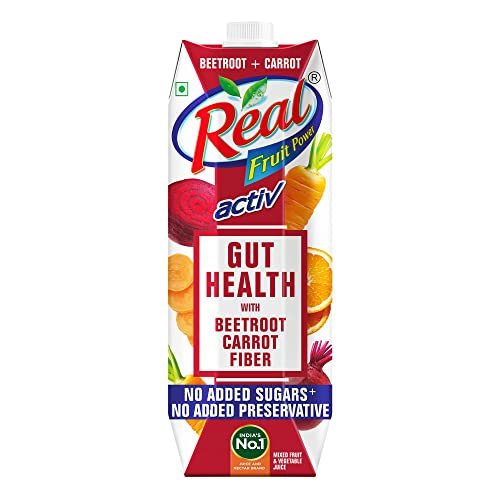 Real Activ Beetroot Carrot Juice with No Added Sugar or Preservatives -1L