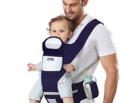 SNOWIE SOFT 6-In-1 Baby Carrier With Lumbar Support 360 All-Position Baby Wrap Carrier Front And Back Backpack Carrier For Breastfeeding Newborn Infant Toddler(7-66 Lb), Purple