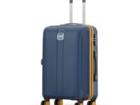 Safari Thorium Neo 8 Wheels 66 Cm Medium Check-in Trolley Bag Hard Case Polycarbonate 360 Degree Wheeling System Luggage, Trolley Bags for Travel, Suitcase for Travel, Graphite Blue