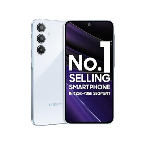 Samsung Galaxy A35 5G (Awesome Iceblue, 8GB RAM, 256GB Storage) | Premium Glass Back | 50 MP Main Camera (OIS) | Nightography | IP67 | Corning Gorilla Glass Victus+ | sAMOLED with Vision Booster