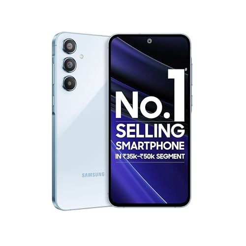Samsung Galaxy A55 5G (Awesome Iceblue, 8GB RAM, 256GB Storage) | Metal Frame | 50 MP Main Camera (OIS) | Nightography | IP67 | Corning Gorilla Glass Victus+ | sAMOLED with Vision Booster
