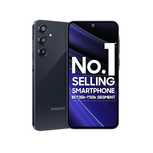 Samsung Galaxy A55 5G (Awesome Navy, 12GB RAM, 256GB Storage) | Metal Frame | 50 MP Main Camera (OIS) | Nightography | IP67 | Corning Gorilla Glass Victus+ | sAMOLED with Vision Booster