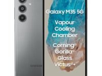 Samsung Galaxy M35 5G (Thunder Grey,8GB RAM,256GB Storage)| Corning Gorilla Glass Victus+| AnTuTu Score 595K+ | Vapour Cooling Chamber | 6000mAh Battery | 120Hz Super AMOLED Display| Without Charger