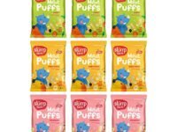 Slurrp Farm No Salt No Sugar Teething Puffs | Baked Fruit and Vegetable Millet Puffs | Carrot, Strawberry & Banana, Mango | Pack of 9