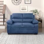 Torque - Jett Premium Fabric 2 Seater Sofa Set for Living Room (Blue) | Stylish Comfortable 2 Seat Sofa for Guest Room Home Centre | 3 Year Warranty