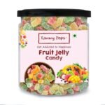 Tummy Pops Fruit Jelly Candy Pack - 300Gm Jar Soft Candy For Kids Mix Fruit Jellies Mouth Fresheners Candy