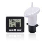 Water Level Sensor Transmitter,Ultrasonic Water Liquid Depth Level Meter,Supports Liquid Level High/Low Alarm and Liquid Empty Alert