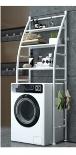 shopurb Storage Rack Shelf 3-Layer Over Washing Machine Storage Rack Utility Metal Bathroom Shelf Space Saver Organization For Laundry Room, Metal Bathroom Toilet Wash Basin Floor Stand Shelf