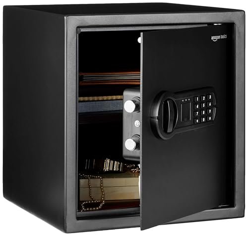 Amazon Basics Digital Safe With Electronic Keypad Locker For Home , Gross Capacity - 39L (Net - 33L), Black