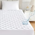 Ayka Waterproof Cotton Quilted Mattress Protector Queen Size Breathable Hypoallergenic Noiseless Ultra Soft Fitted Bed Protector 78x60 inch Mattress/Bed Cover (Queen 78x60 inch | 6.5x5 ft, White)