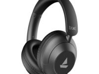 boAt New Launch Rockerz 650 Pro, Touch/Swipe Controls, Dolby Audio, 80Hrs Battery, 2Mics ENx, Fast Charge, App Support, Dual Pair, Bluetooth Over Ear Headphones with Mic (Iris Black)