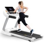 LET’S Play LP-333 6HP Peak AC Motor Auto Incline Treadmill for Home Foldable Running Machine with BT Speaker, Anti-Slip Diamond Wave Belt, 140Kg User Weight, 14.8Km/Hr Max Speed [5 Year Warranty]