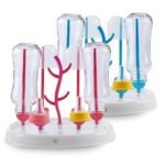 DaKos Baby Bottle Drying Rack, Bottle Organizer Rack, Baby Bottle Sterilizer, Baby Bottle Cleaner, Baby Bottle Drying Stand, Easy Carriable Drying Rack (Combo of- Red & Blue)