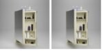 Happer Plastic Premium Multipurpose Wall Mounted Storage Cabinet with Mirror, Prime Look (Ivory) (Pack of 2)