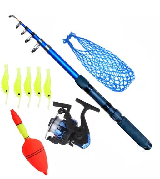 180 Fishing Rod and Reel Full Set kit Combo