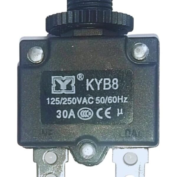 30 Amps Mini Circuit Breaker | Thermal Overload Protector AC 125/250V 30A Push Button Reset | 30Amp Load Switch, PCB Mount