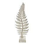 AMC DECORATIVES Metal Sculpture Pure Leaf/Basil Leaf for Home Décor Showpiece, Aluminium Leaf Figurine for Home Decor, Table Top, Office Décor, Living Room, Bedroom