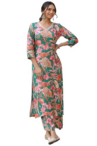 ANNI DESIGNER Women's Rayon Blend Kurta with Palazzo