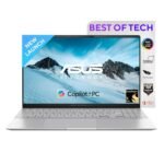 ASUS Vivobook S15,Snapdragon X Elite X1E,Copilot+ AI PC(Qualcomm Adreno iGPU/45TOPS/16GB RAM/1TB SSD/3K OLED/15.6"/120Hz/Backlit Keyboard/Windows 11/Office 2021/Cool Silver/1.42 kg) S5507QAD-MA751WS