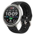 Amazfit Active 2 44mm AMOLED Smart Watch, Built in GPS, 10day Battery, 5ATM Water Resistant, for iOS & Android, Accurate Readings, 2000 Nits Bright, 160+ Sports Mode, Sleep Monitor, Black Silicone